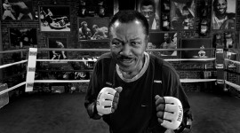 Joe Frazier in his Gym in Philadelphia
